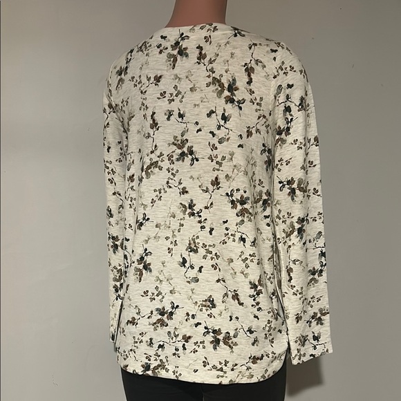 J. Jill Women’s Floral Knit Tunic Side Button Long Sleeve Size XS - Picture 7 of 11